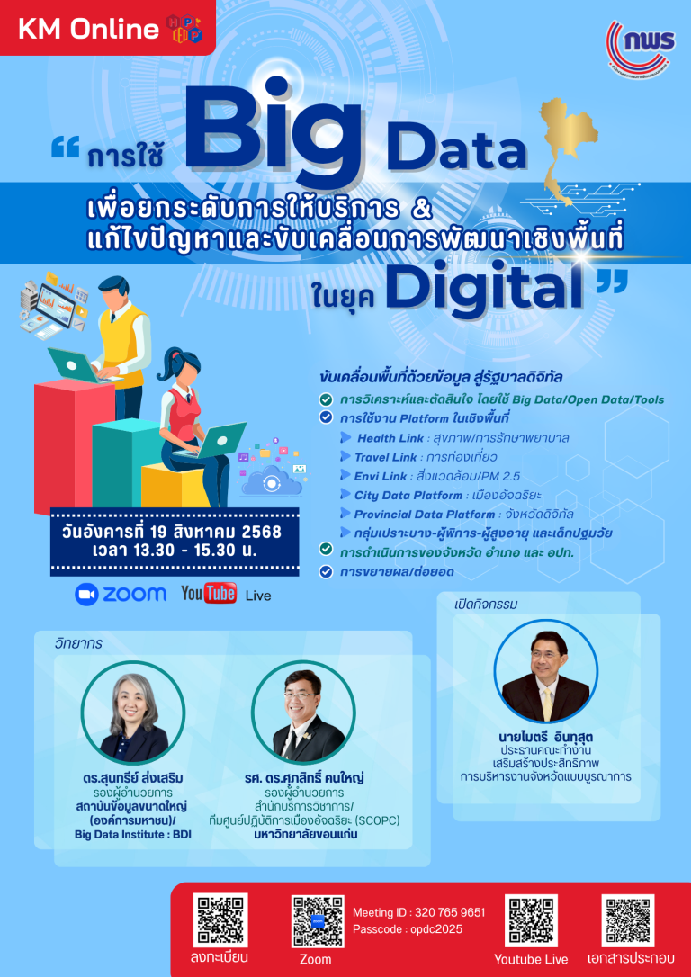 โปสเตอร์ KM Online Big data อ 19 สค 68