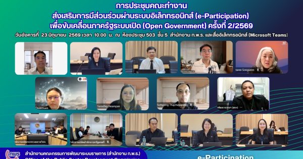🍃การประชุมคณะทำงานส่งเสริมการมีส่วนร่วมผ่านระบบอิเล็กทรอนิกส์