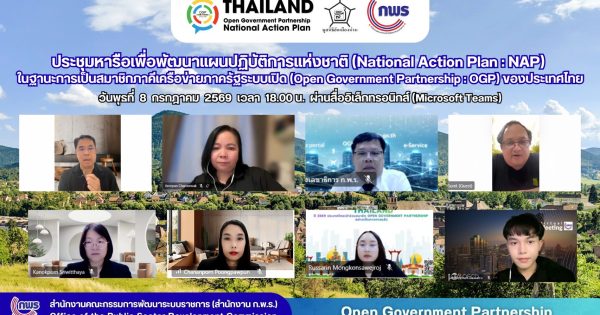 🤝🌳 สำนักงาน ก.พ.ร. ร่วมกับมูลนิธิฮักเมืองน่านและ RECOFTC Thailand พัฒนาแผน NAP ในประเด็น Climate and Environment