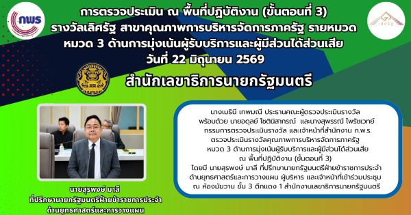 📍 ลงพื้นที่ตรวจประเมินรางวัลคุณภาพการบริหารจัดการภาครัฐ หรือ PMQA (ขั้นตอนที่ 3)เพื่อมุ่งสู่ความเป็นเลิศในการบริหารจัดการภาครัฐ สร้างคุณค่าเพื่อประชาชนอย่างยั่งยืน