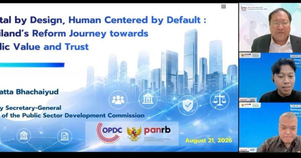 สำนักงาน ก.พ.ร. เข้าร่วมการประชุมนานาชาติ REIMAGINE DIGITAL GOVERNMENT 2026: Ideas That Transform. ผ่านสื่ออิเล็กทรอนิกส์ (Zoom Meeting)